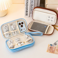 Porte-cartes de voyage avec compartiment en maille double face, porte-monnaie, motif à carreaux, motif animal, étui à cartes portable et fonctionnel