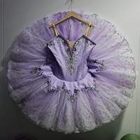Nouveau tutu de ballet professionnel pour adultes, bleu paon, en spandex/coton, costume de performance