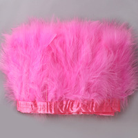 Pas Cher Vente Turquie Marabout Plume Garniture Sang Turquie Plat Plume Frange pour Costumes Robe