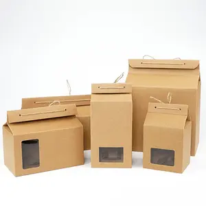 Personalizzare le scatole di imballaggio per bustine di tè riciclabili per apertura di finestre con stampa in bianco universale confezione da tè speciale