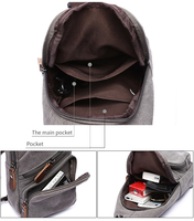 Tas Selempang Kanvas Vintage Custom untuk Pria Wanita, Tas Kecil Ringkas untuk Perjalanan Sehari-hari, Tas Dada, Tas Bahu, Tas Selempang