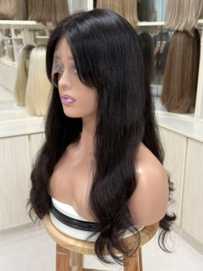Peluca de Cabello Humano Virgen 100% Natural, Negra, Rizada, con Flequillo, Estilo Voluminoso y Rizado para Mujer - Product Image 3