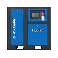 Compresor de Aire de Tornillo Industrial de 7.5KW 10HP 380V 7-10Bar con Inyección de Aceite, Ahorro de Energía, PM VSD, Venta Directa de Fábrica Airstone