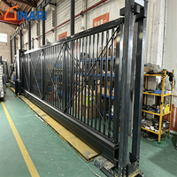 Porte coulissante automatique en aluminium sans rail, pour entrée d'usine, avec revêtement en poudre, pour usage industriel et commercial