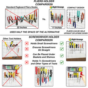 Juego de Ganchos Multifuncionales para Tablero de Herramientas, con Caja de Almacenamiento Metálica Reutilizable, para Organización del Hogar - Product Image 4