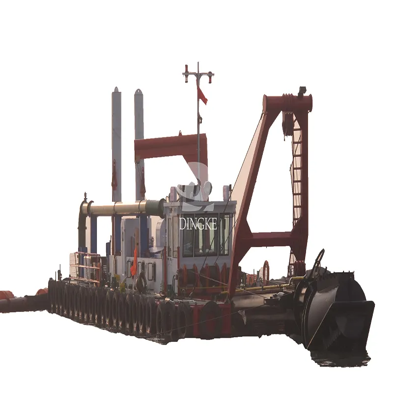 DINGKE 26inch China small hydraulic cutter suction dredger with double dredging pumps sale for sand dredging with cutter head