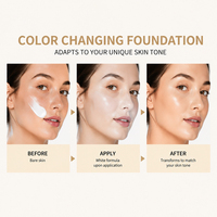 Fond de teint liquide changeant de couleur SPF15, fond de teint changeant de couleur, maquillage pour toutes les couleurs de peau