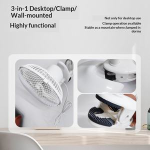 <span class=keywords><strong>Petit</strong></span> <span class=keywords><strong>ventilateur</strong></span> silencieux à clip pour dortoir, maison, bureau, utilisation sur bureau, 3 vitesses - Product Image 3