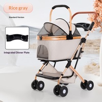Carrito Plegable Portátil para Mascotas, con Cesta Separable, para Perros y Gatos Pequeños y Medianos, Accesorios para Paseos al Aire Libre