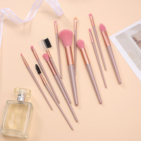 Ins Super Hot Nude Powder 7-12 pièces ensemble de pinceaux de maquillage Super doux poudre libre pinceau ombre à paupières outils de beauté pour débutants