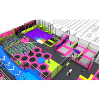 Parque de Trampolines Interior Personalizado con Zona de Juegos para Niños y Adultos, con Bungee Jumping y Fitness