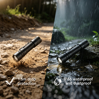 Lampe torche tactique OCSHARK S51 1200 lumens, lumière EDC, batterie 14500, charge USB-C, 2H AA, queue magnétique, 230H
