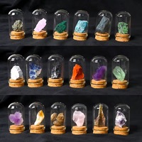 Collections d'échantillons de minéraux de roche en cristal naturel en gros avec spécimen de cristal Feng Shui de bouteille en verre