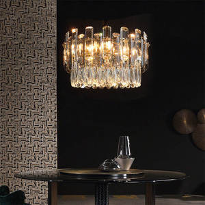 Décoration Pendentif Lumières Moderne LED De Luxe Gris Fumé K9 Lustre En Cristal Lumière ou Salon - Product Image 2