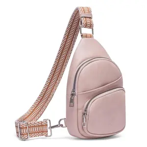 Small Sling Bag Leather Fanny Pack Crossbody Bags Chest Bag For Women NE1224
