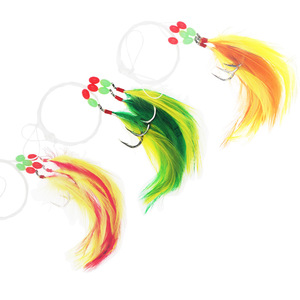 Gancho para Plumas de Pavo N.° 3 anzuelos de pesca de acero inoxidable para barco con cuentas para pesca en el mar - Product Image 1