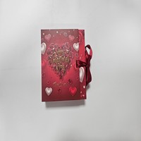Palette Trucco Vuota a Forma di Cuore Rosso Pieghevole Stile Libro, Premium e Romantica, per San Valentino, Confezione Regalo di Bellezza per le Feste