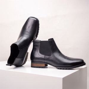 Botas Chelsea Occidentales de Cuero Genuino Hechas a Mano con Logotipo Personalizado, Botas Chukka Planas Casuales para Hombre - Product Image 6