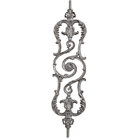 Rampe de balcon extérieure traditionnelle en fonte, fixation au sol, résistante à la rouille, protégée contre les UV, décorative, pour escalier et cour, facile à installer