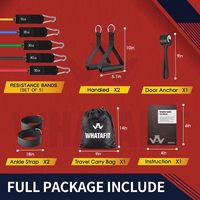 Juego de bandas de resistencia con bandas de ejercicio tipo bucle, manijas de ancla para puerta, bolsa de transporte, piernas, correas de tobillo para entrenamiento físico