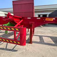 Prix de gros Semi-remorque châssis en acier haute résistance 4 essieux 40 pieds, pour conteneurs 20 et 40 pieds, pour tracteurs et transport de marchandises