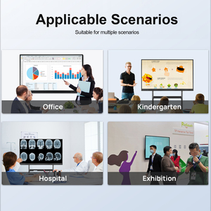 Tableau blanc interactif intelligent à écran tactile avec système double Android/Wins OPS, projecteur sans fil, 55/65/75/85/100 pouces, pour l'école - Product Image 6