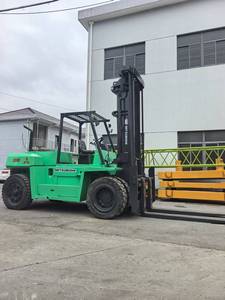 Japanese Mitsubishi 15Ton Used Diesel Forklift FD150 Original Mitsubishi S6S Engine Hydraulic Side Shifter Solid Tire Top - Product Image 5