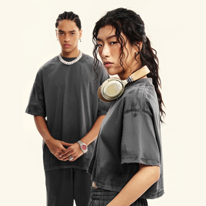 T-shirt ample en coton 100% de haute qualité, tricoté 300 g/m², respirant, pour homme, impression personnalisée de votre propre logo, coupe ample, manches courtes - Product Image 3