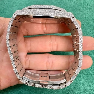 Siêu Chất Lượng Hàng Đầu Vvs Moissanite Đồng Hồ Hip Hop Iced out Đồng Hồ Cho Nam Giới Sang Trọng Tự Động Cơ Khí Vượt Qua Kim Cương <span class=keywords><strong>Tester</strong></span> Đồng Hồ - Product Image 4