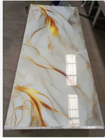 Panneau mural moderne en PVC UV effet marbre, haute brillance, étanche et insonorisant, pierre artificielle, idéal pour les gymnases et les espaces commerciaux – Vente directe usine