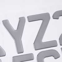 Chiffre de lettre de gel 3D en résine bombée Lettres de gel 3D 4D Lettres numériques en acrylique Plaque acrylique d'immatriculation GEL EPOXY Euro