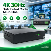 Encodeur-Décodeur KVM Tout-en-un 4K 30Hz HDMI à Faible Latence 60ms avec Superposition Vidéo, RS232, IR, IO pour Centre de Commande et de Conférence