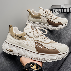 Chaussures de sport en cuir pour hommes de haute qualité, style décontracté, chaussures de marche tendance, chaussures de basket-ball d'extérieur, baskets décontractées - Product Image 3