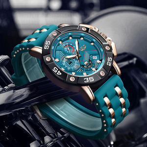 LIGE LG89215 Reloj de mano azul Reloj de cuarzo Deportes Negocios Moda Luminoso Impermeable Cronógrafo Reloj de pulsera de alta calidad para hombres - Product Image 2