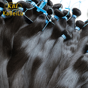 KBL Lot de mèches de <span class=keywords><strong>cheveux</strong></span> bruts avec bande en caoutchouc bleue, cuticules alignées, KBL <span class=keywords><strong>Cheveux</strong></span> bouclés bruts birmans de 10 à 50 pouces - Product Image 5