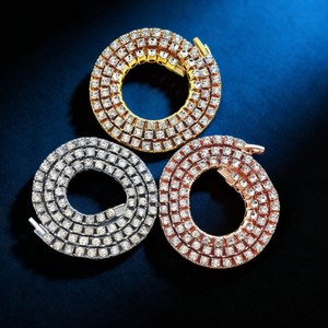 Men's Hip Hop Tennis Necklace Inlaid High Jewelry Men's and Women's Jewelry Chain Necklace Tanjing Fashion Lijing Necklace - Product Image 1