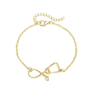 Pulsera de cardiograma latido del corazón estetoscopio pulseras brazaletes de mujer Regalos especiales pulseras de estetófono para enfermera DoctorJewelry - Product Image 2
