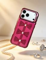 Nouvelle coque de téléphone transparente de haute qualité, avec couleurs assorties, design diamanté et support intégré, coque de téléphone haut de gamme