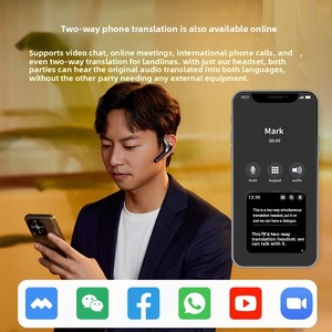 Auriculares de Interpretación Simultánea Time Space Pot W4pro, Traducción Inteligente con IA, Traducción Sin Conexión para Reuniones de Negocios en el Extranjero - Product Image 4