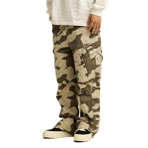 Custom Streetwear Cotton Fabric Baggy Straight Fit <b>Printed</b> Camouflage <b>Trousers</b> for <b>Men</b> Camo Parachute Pants <b>Men's</b> Cargo Pants - Product Image 4