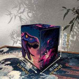 Boîte de rangement portable en cuir PU et flanelle pour 100+ cartes de tarot, écologique, personnalisable, avec coins carrés, pour jeux de cartes TCG - Product Image 6