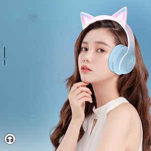 Girls Wireless <strong>Earphones</strong> Cat Ear Design for Kids for Online Classes DJ Use Live Streaming <strong>Cute</strong> <strong>Earphone</strong> Gift - Product Image 1