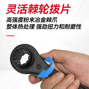 Phosphated Pointed Ratchet Wrench 19-22 Mm Metric Double-ended Industrial Grade Straight Handle - Product Image 2