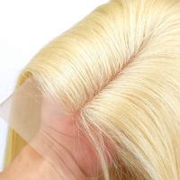 Perruque suisse Lace Frontal Wig en vrai vison, perruque péruvienne, cheveux naturels, vierges, Style Bob, coupe courte au carré 12 pouces, 1b 613, Blonde HD, 10 pouces