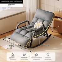 Fauteuil inclinable à bascule, canapé paresseux, chaise à bascule pliable pour une ou deux personnes, avec fonction de massage