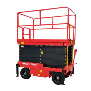 Vente en gros usine pour plateformes élévatrices mobiles électriques à ciseaux de marque 4M-18M, élévateur pour deux personnes, hauteur maximale 22m, capacité 4 personnes, pliable - Product Image 3