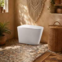 WC intelligent automatique avec bidet, chasse d'eau par capteur, siège chauffant, ouverture automatique du couvercle et commande à distance facile