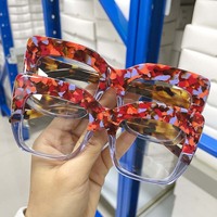 Monture de lunettes carrée en acétate épais, surdimensionnée, couleur unie, pour hommes et femmes, anti-lumière bleue, monture optique tendance, monture intégrale