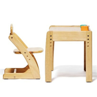 Meubles de salle de jeux Montessori Ergonomique Multifonctionnel Table et chaise d'étude en bois pour enfants