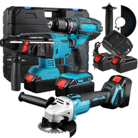 Ensemble de perceuse sans fil 3-en-1 de haute qualité avec mallette rigide, garantie de 3 ans, outil durable, vente en gros d'usine, support OEM